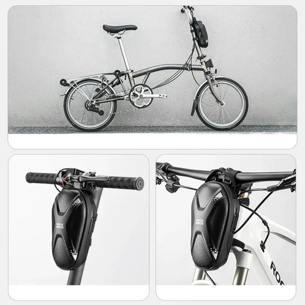 Rockbros bag 3011006301 for the handlebar of a bicycle or scooter 1.3 l - blackeng