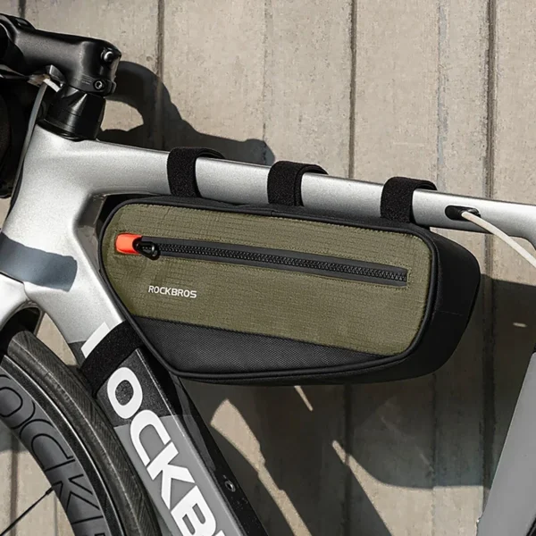 Rockbros 30120079001 bicycle bag for 1.7 l frame - green and blackeng