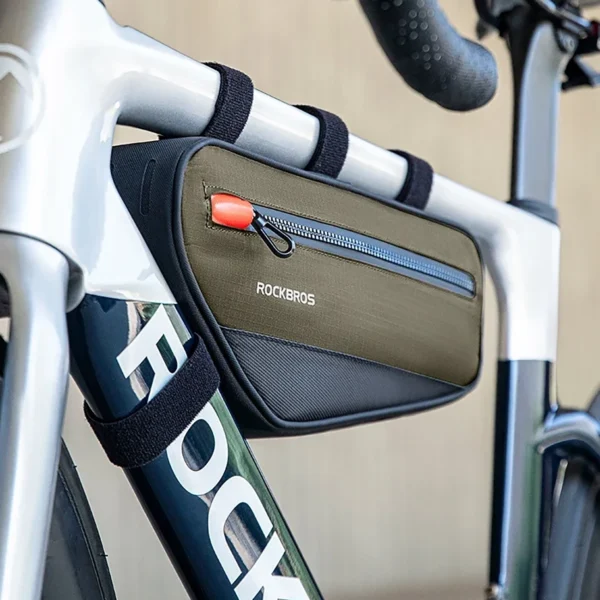 Rockbros 30120079001 bicycle bag for 1.7 l frame - green and blackeng