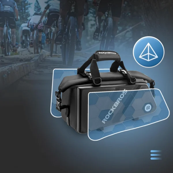 Rockbros 30140090001 bicycle bag for trunk 11.6l - blackeng