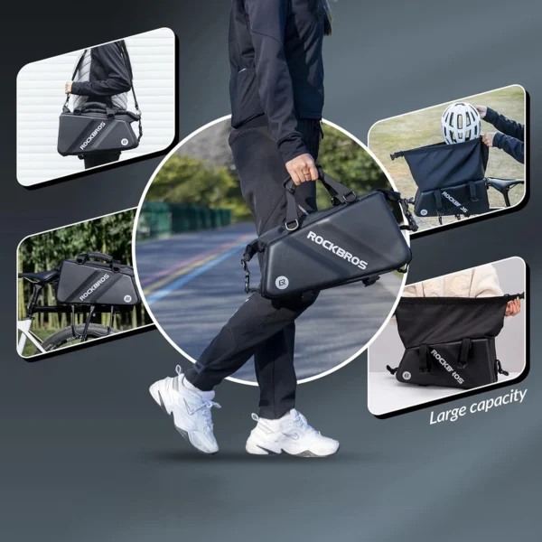 Rockbros 30140090001 bicycle bag for trunk 11.6l - blackeng