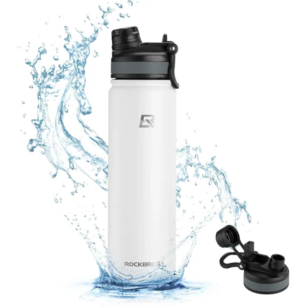 Rockbros 35210029006 Thermo Bottle for Bike Drinks 650 ml - Whiteeng