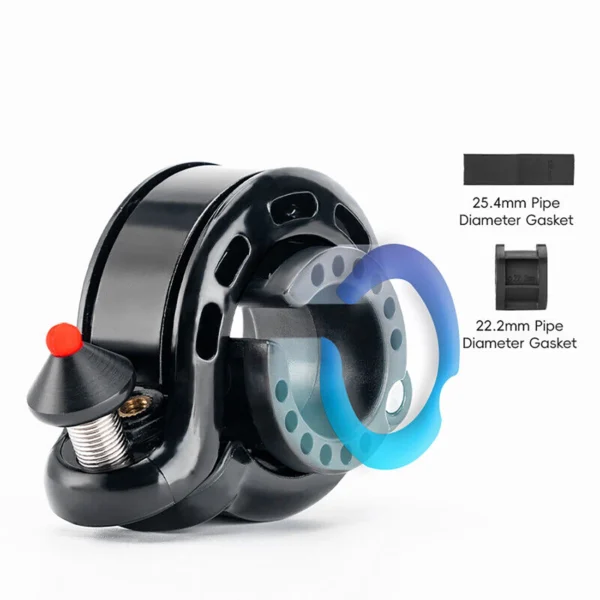 Rockbros 34210028001 Q-shaped bicycle bell - blackeng