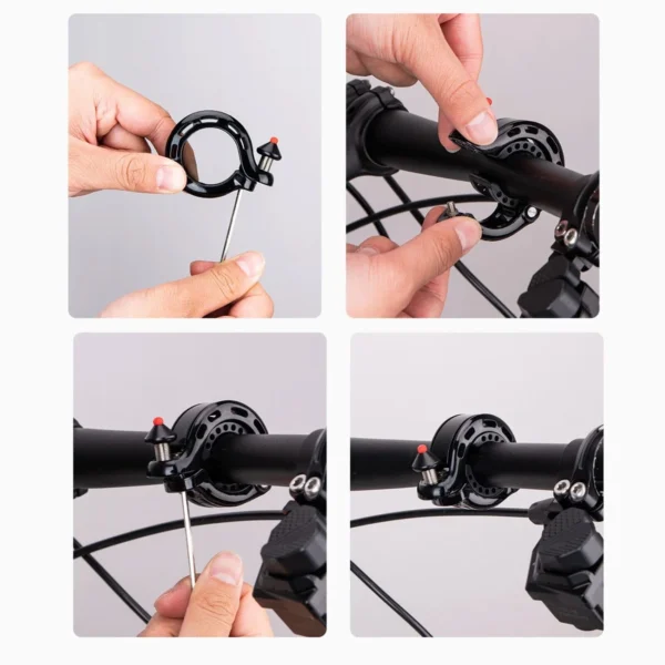 Rockbros 34210028001 Q-shaped bicycle bell - blackeng