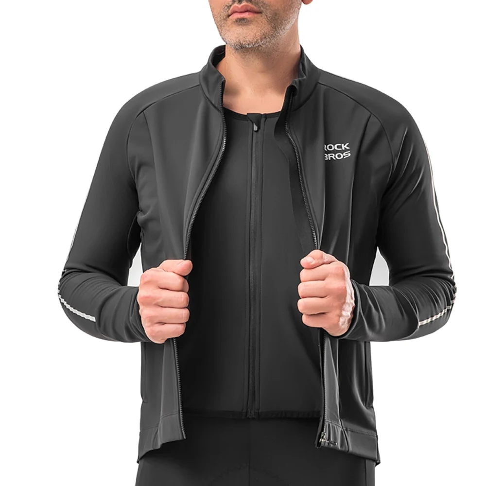 Rockbros 15400002002 long sleeve cycling jersey autumn/winter M - blackeng