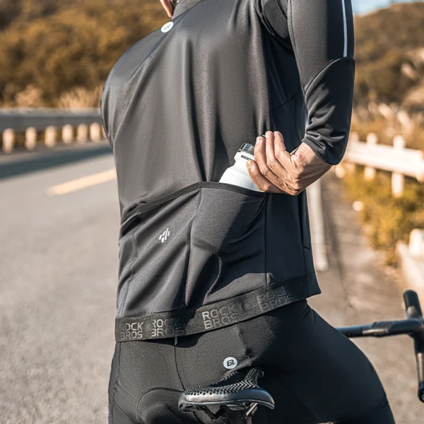 Rockbros 15400002002 long sleeve cycling jersey autumn/winter M - blackeng