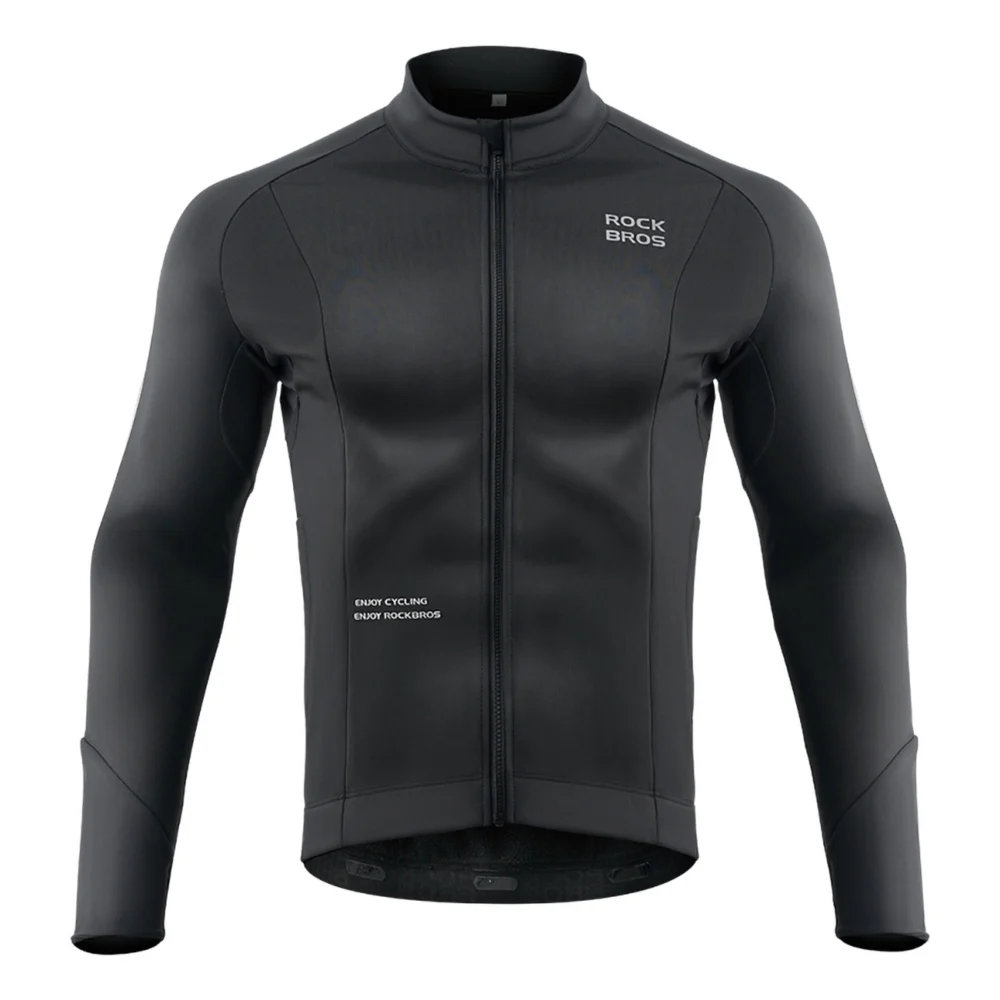 Rockbros 15400002004 long sleeve cycling jersey autumn/winter XL - blackeng