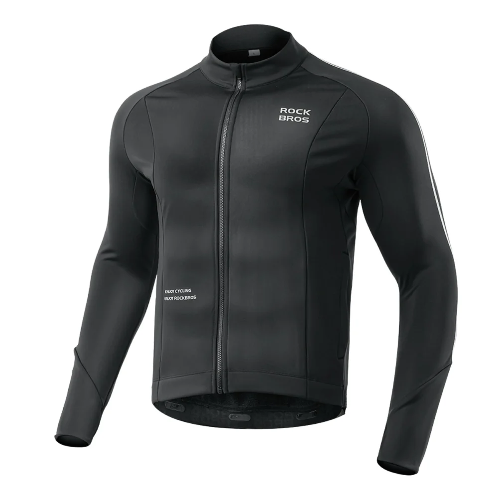 Rockbros 15400002004 long sleeve cycling jersey autumn/winter XL - blackeng