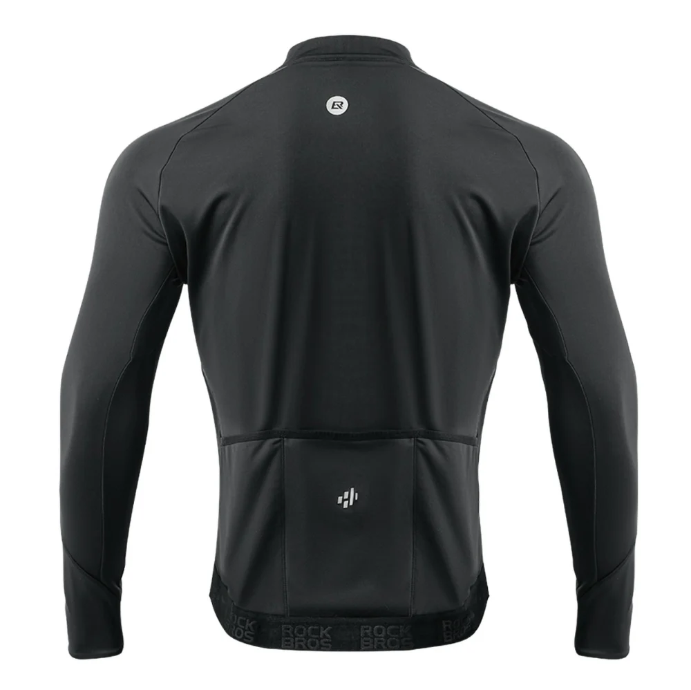 Rockbros 15400002005 long sleeve cycling jersey autumn/winter XXL - blackeng