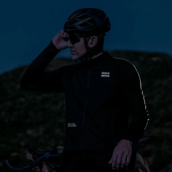 Rockbros 15400002005 long sleeve cycling jersey autumn/winter XXL - blackeng