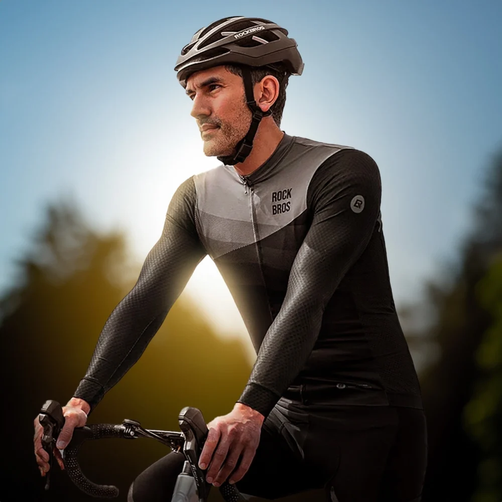 Rockbros cycling jersey 15120009004 long sleeve spring/summer XL - blackeng