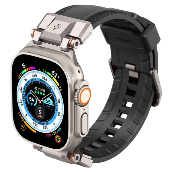 Spigen Durapro Armor PU Strap for Apple Watch 4/5/6/7/8/9/SE/Ultra 1/2 (42 / 44 / 45 / 49 mm) - Blackeng
