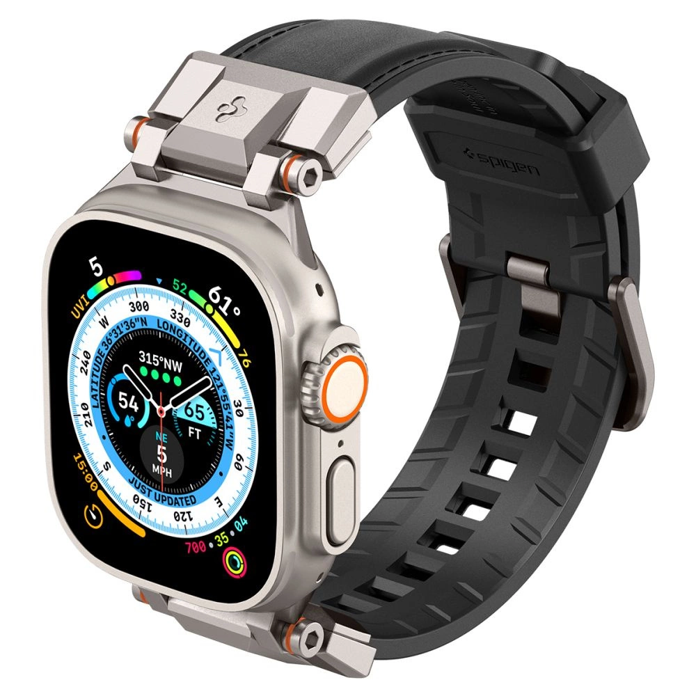 Spigen Durapro Armor PU Strap for Apple Watch 4/5/6/7/8/9/SE/Ultra 1/2 (42 / 44 / 45 / 49 mm) - Blackeng