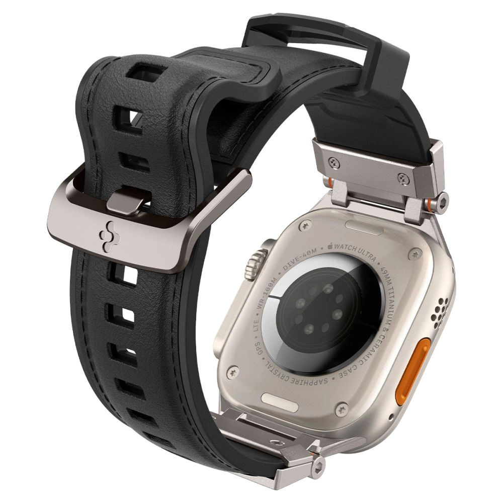Spigen Durapro Armor PU Strap for Apple Watch 4/5/6/7/8/9/SE/Ultra 1/2 (42 / 44 / 45 / 49 mm) - Blackeng