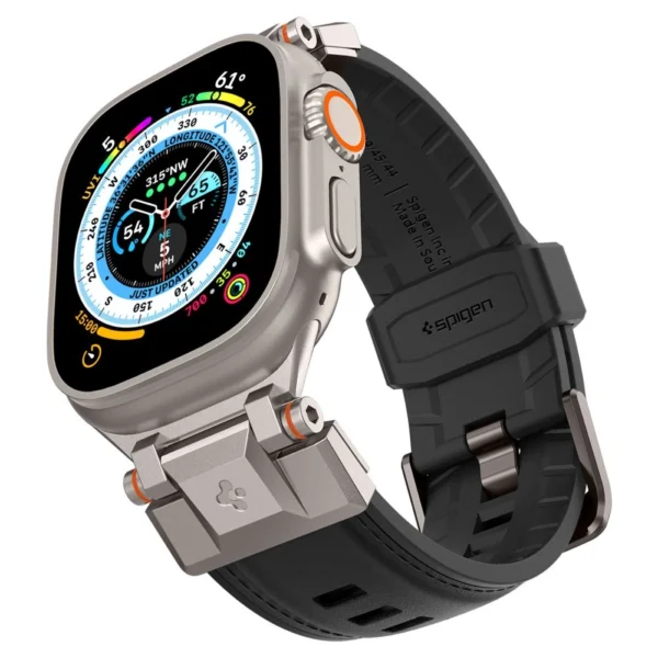 Spigen Durapro Armor PU Strap for Apple Watch 4/5/6/7/8/9/SE/Ultra 1/2 (42 / 44 / 45 / 49 mm) - Blackeng
