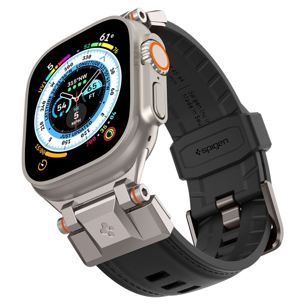 Spigen Durapro Armor PU Strap for Apple Watch 4/5/6/7/8/9/SE/Ultra 1/2 (42 / 44 / 45 / 49 mm) - Blackeng