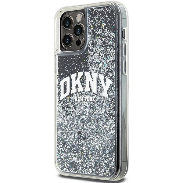 DKNY Liquid Glitter Big Logo iPhone 12 Pro/12 Case - Blackeng