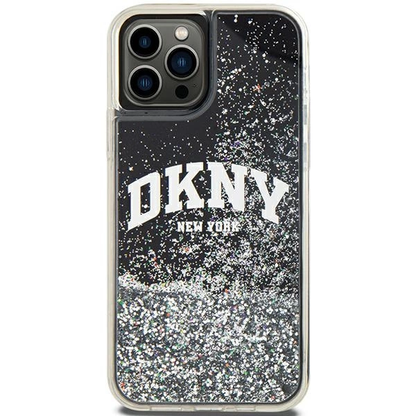 DKNY Liquid Glitter Big Logo iPhone 12 Pro/12 Case - Blackeng