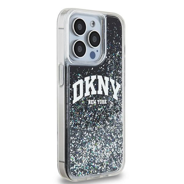 DKNY Liquid Glitter Big Logo iPhone 14 Pro Case - Blackeng