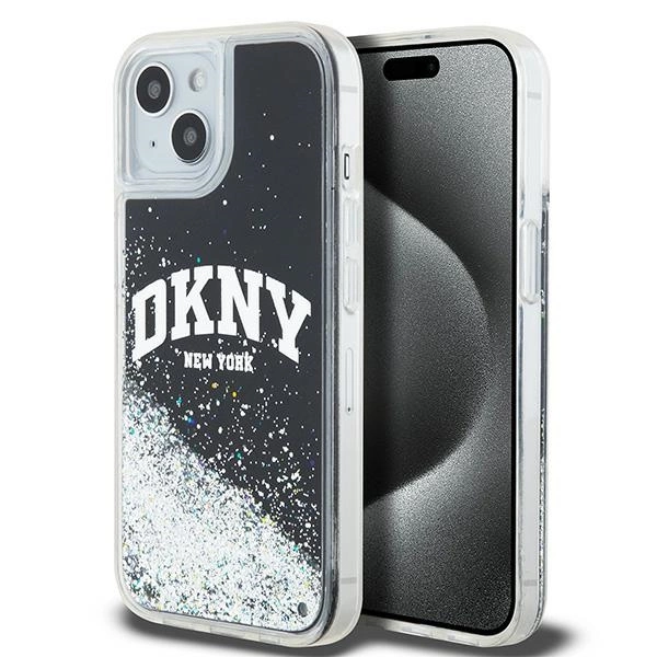 DKNY Liquid Glitter Big Logo iPhone 14/15/13 Case - Blackeng