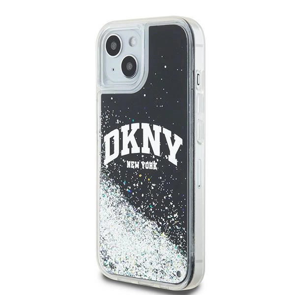 DKNY Liquid Glitter Big Logo iPhone 14/15/13 Case - Blackeng