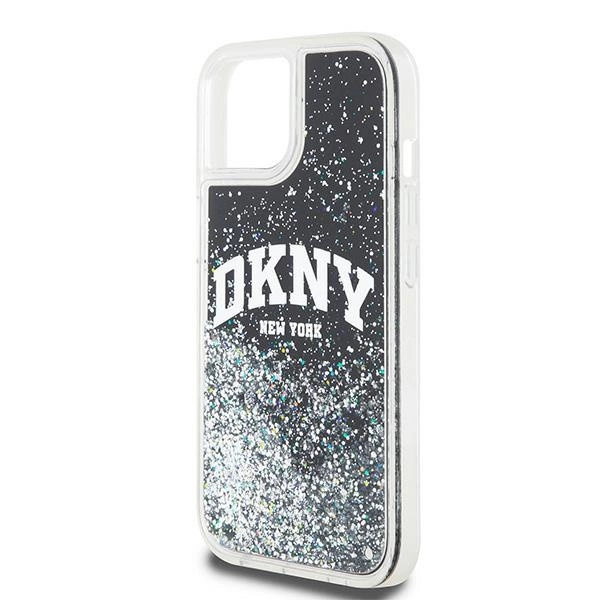 DKNY Liquid Glitter Big Logo iPhone 14/15/13 Case - Blackeng