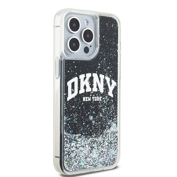 DKNY Liquid Glitter Big Logo iPhone 14 Pro Max Case - Blackeng