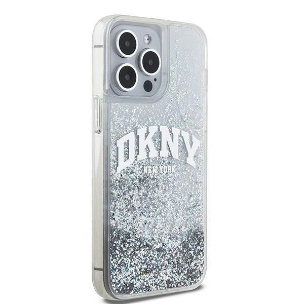 DKNY Liquid Glitter Big Logo case for iPhone 15 Pro - whiteeng