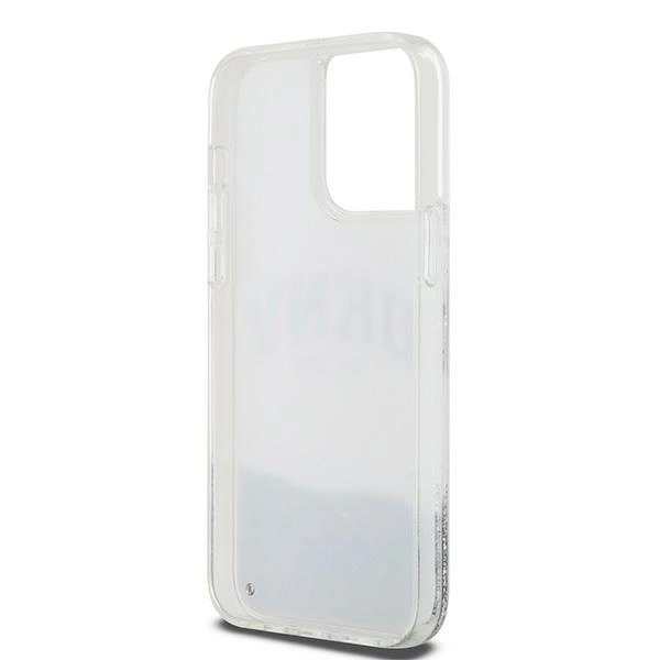 DKNY Liquid Glitter Big Logo case for iPhone 15 Pro - whiteeng