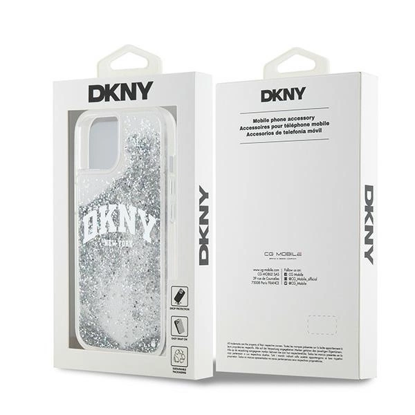 DKNY Liquid Glitter Big Logo case for iPhone 15 / 14 / 13 - whiteeng