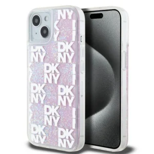 DKNY Liquid Glitter Multilogo case for iPhone 15 / 14 / 13 - pinkeng