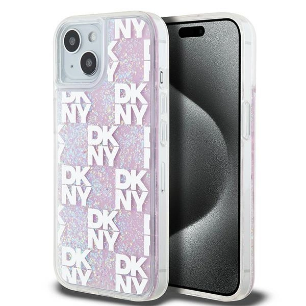 DKNY Liquid Glitter Multilogo case for iPhone 15 / 14 / 13 - pinkeng