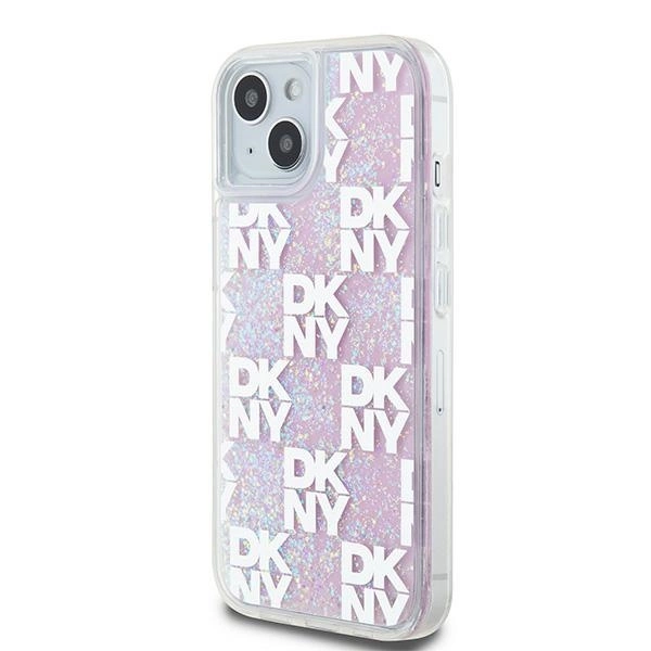 DKNY Liquid Glitter Multilogo case for iPhone 15 / 14 / 13 - pinkeng