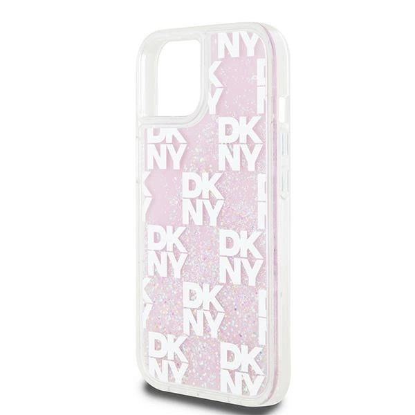 DKNY Liquid Glitter Multilogo case for iPhone 15 / 14 / 13 - pinkeng