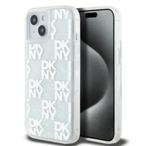 DKNY Liquid Glitter Multilogo case for iPhone 15 / 14 / 13 - whiteeng