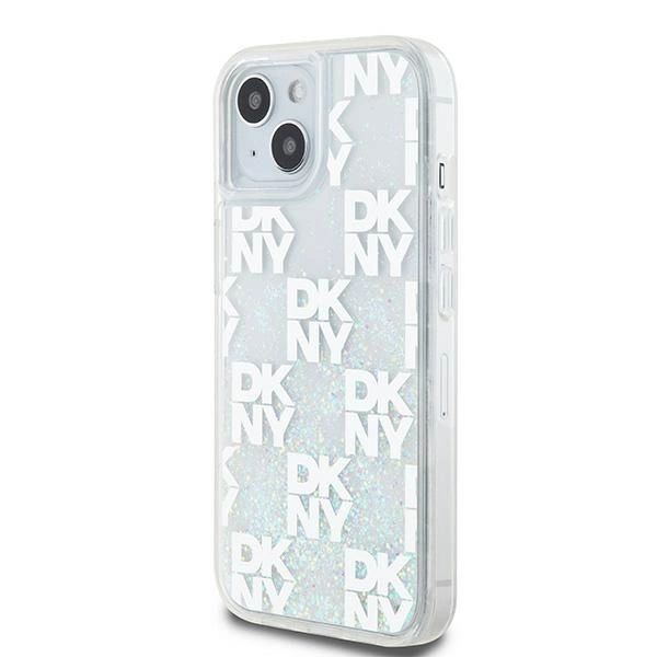 DKNY Liquid Glitter Multilogo case for iPhone 15 / 14 / 13 - whiteeng
