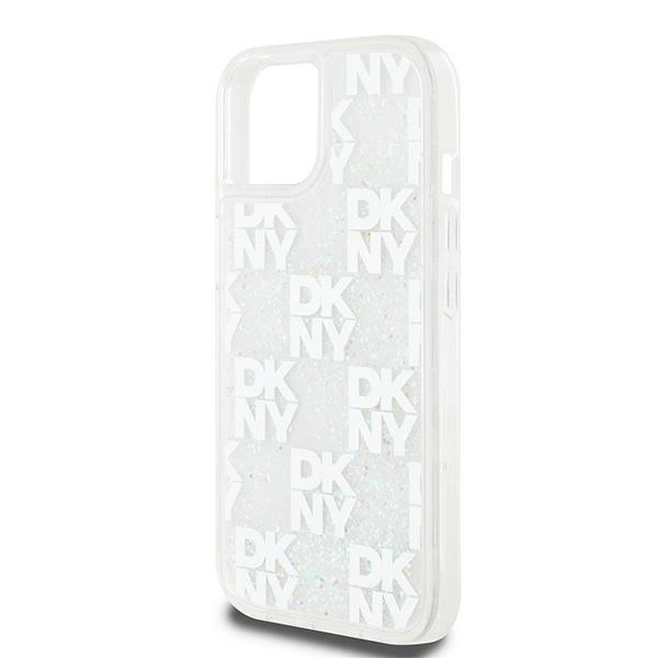 DKNY Liquid Glitter Multilogo case for iPhone 15 / 14 / 13 - whiteeng