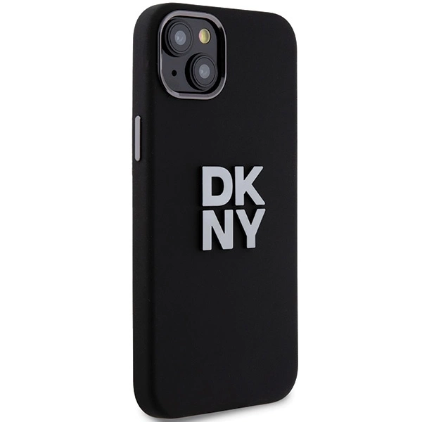 DKNY Liquid Silicone Metal Logo iPhone 15/14/13 Case - Blackeng
