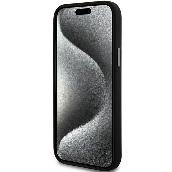 DKNY Liquid Silicone Metal Logo iPhone 15/14/13 Case - Blackeng