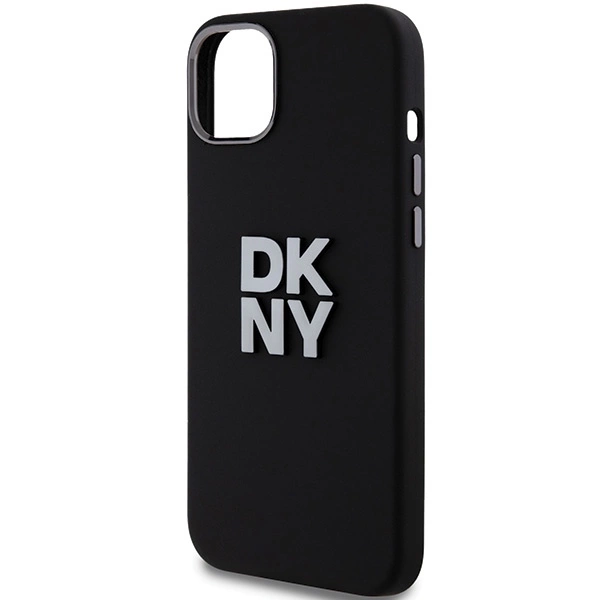 DKNY Liquid Silicone Metal Logo iPhone 15/14/13 Case - Blackeng
