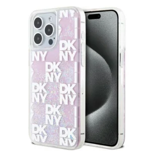 Etui DKNY Liquid Glitter Multilogo na iPhone 15 Pro Max - różowepol