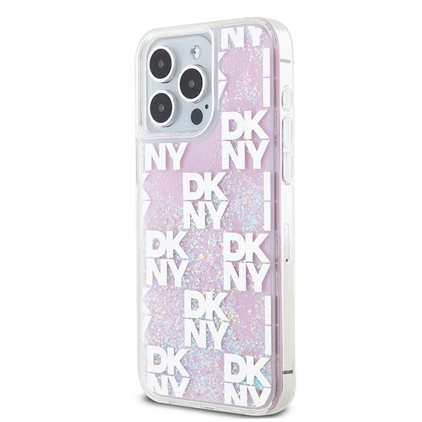 Etui DKNY Liquid Glitter Multilogo na iPhone 15 Pro Max - różowepol