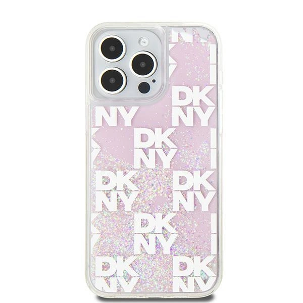 Etui DKNY Liquid Glitter Multilogo na iPhone 15 Pro Max - różowepol