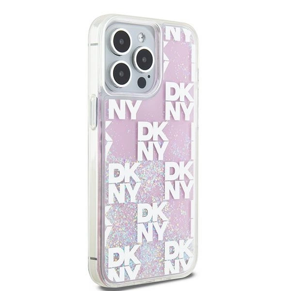 Etui DKNY Liquid Glitter Multilogo na iPhone 15 Pro Max - różowepol