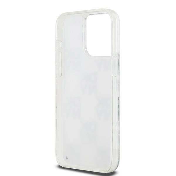 DKNY Liquid Glitter Multilogo case for iPhone 15 Pro Max - whiteeng