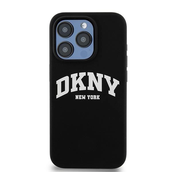DKNY Liquid Silicone White Printed Logo MagSafe Case for iPhone 13 Pro / 13 - Blackeng