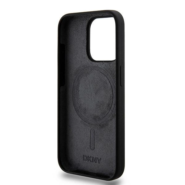 DKNY Liquid Silicone White Printed Logo MagSafe Case for iPhone 13 Pro / 13 - Blackeng