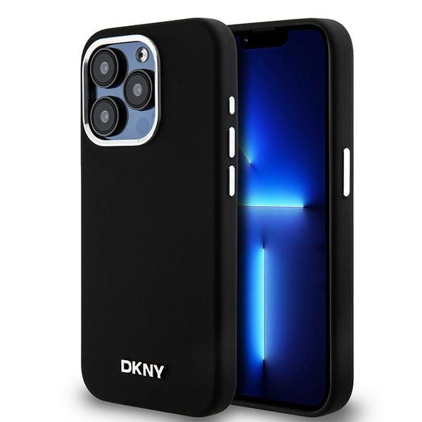 Etui DKNY Liquid Silicone Small Metal Logo MagSafe na iPhone 14 Pro - czarnepol