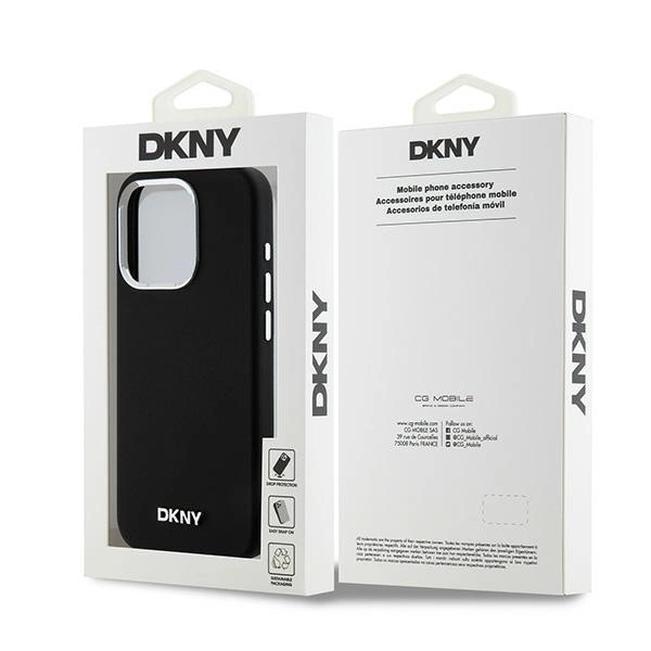 Etui DKNY Liquid Silicone Small Metal Logo MagSafe na iPhone 14 Pro - czarnepol