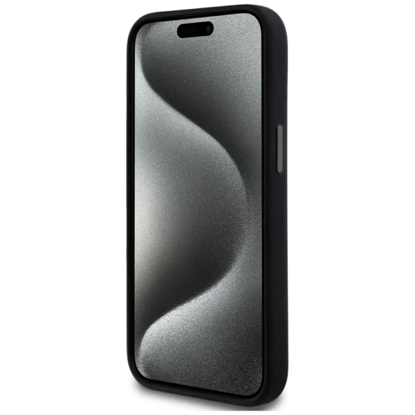 DKNY Liquid Silicone Small Metal Logo MagSafe Case for iPhone 14/15/13 - Blackeng
